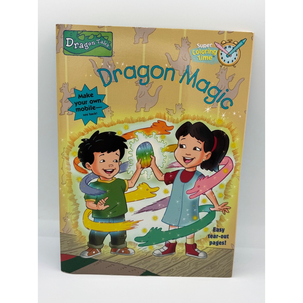 Vintage 2001 Dragon Tales Dragon Magic Coloring Book Random House Activity Craft